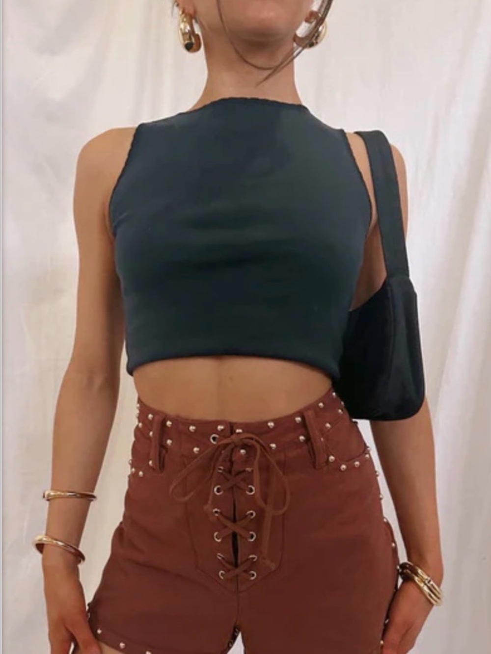 NWT SHOW ME YOUR MUMU Desert Lace Up Shorts Size 30